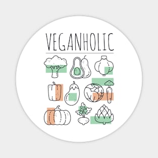 Veganholic Magnet